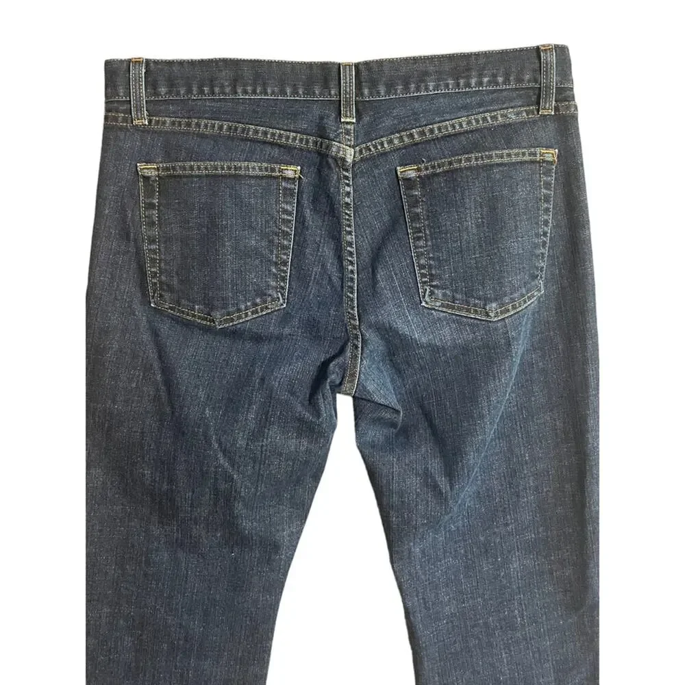 J. Crew Bootcut Denim Jeans Mens Size 33R Dark Wash Casual Basic Classic Simple